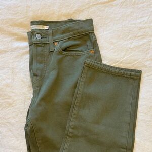 Levi Wedgie Olive Green Jeans